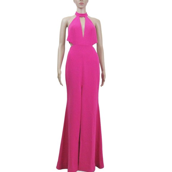 Lovers + Friends Dresses & Skirts - Lovers + friends NWT Mayla Fuchsia Pink Halter Event maxi gown Dress Revolve S